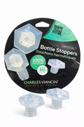 Charles Viancin Crystal Silicone Bottle Stoppers – Reusable Airtight Wine & Beverage Seals (BPA Free)