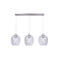 Como Brushed Nickel 3-Light Pendant Light with Clear Glass Globe Shades