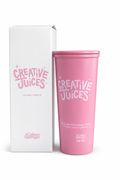 Creative Juices Pink Tumbler – 24 oz Reusable Drink Cup with Lid | Stylish Travel Mug