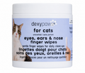 Dexypaws 100-Pack Cat Eye, Ear & Nose Cleaning Finger Wipes – 90gsm (4 x 8cm)