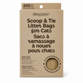 Dexypaws 200-Count Biodegradable Scoop & Tie Cat Litter Bags – Unscented, White