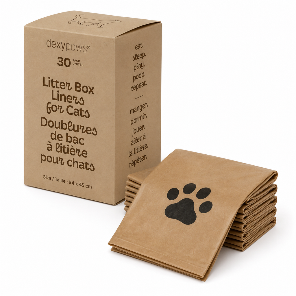 Dexypaws 30-Piece Cat Litter Box Liners – 94 × 45 cm