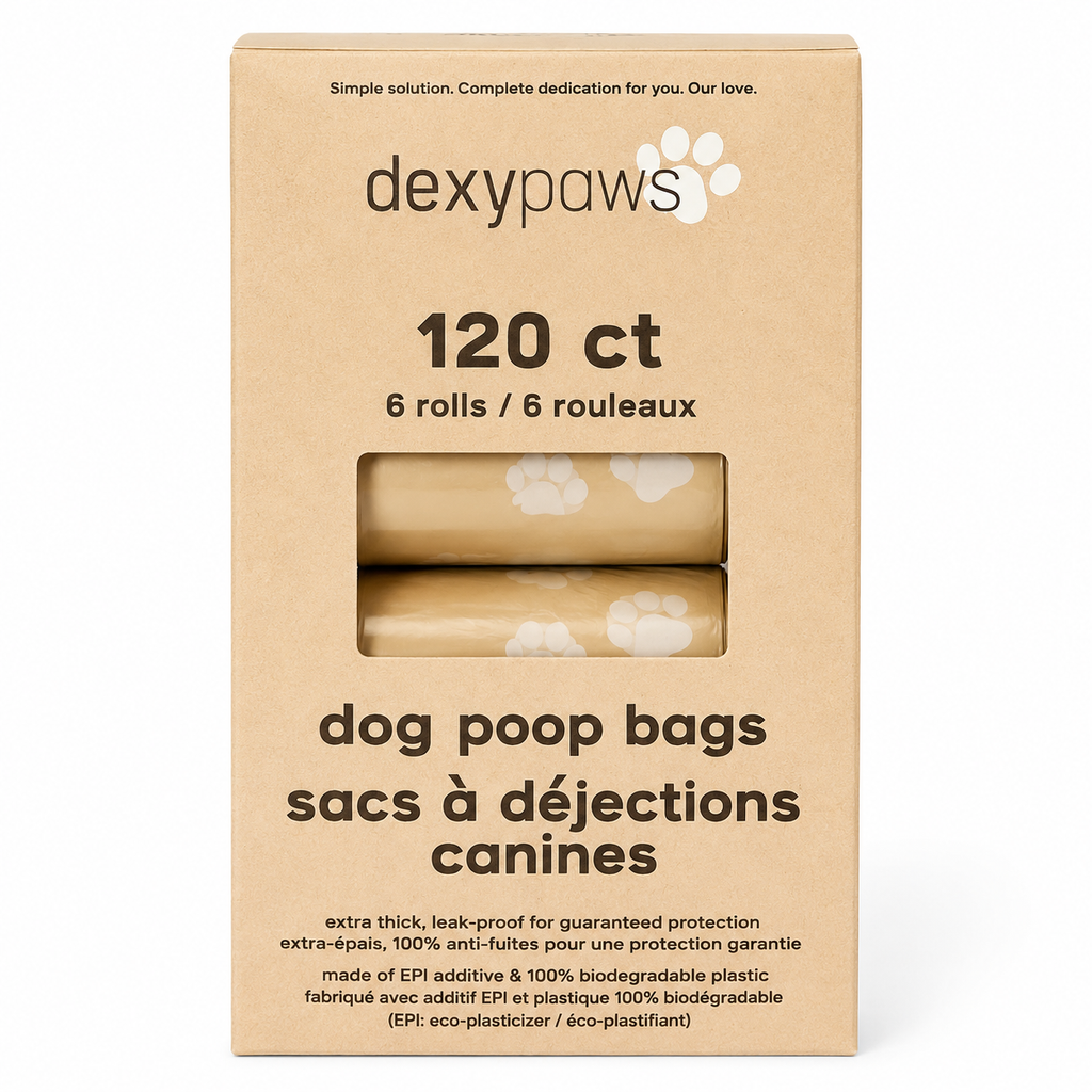 Dexypaws Beige Dog Poop Bags – 120 Count