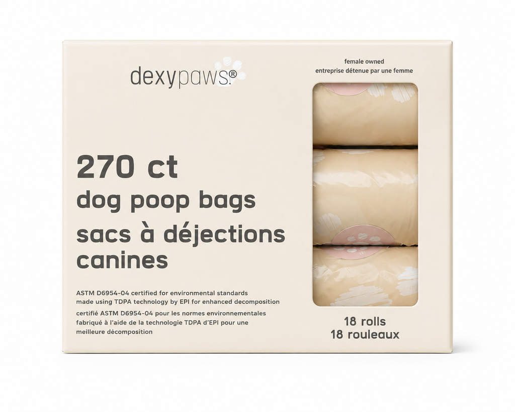 Dexypaws Beige Dog Poop Bags – 270 Count