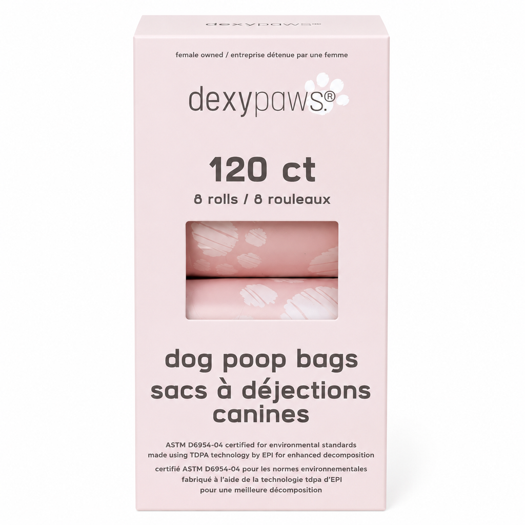 Dexypaws Blush Pink Dog Poop Bags – 120 Count