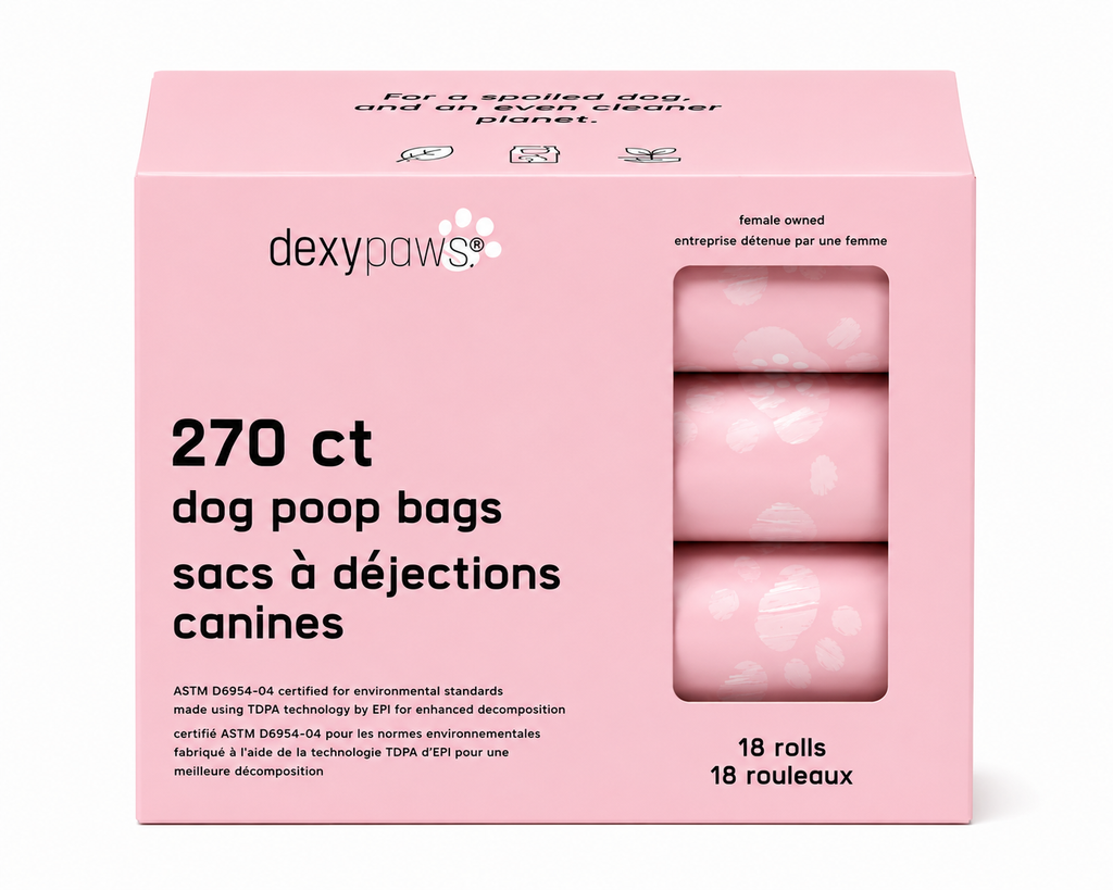 Dexypaws Blush Pink Dog Poop Bags – 270 Count