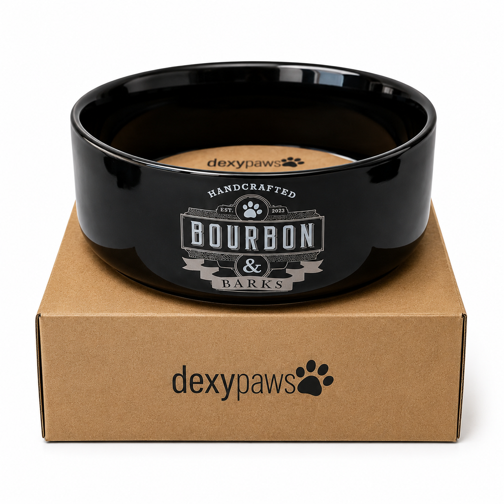 Dexypaws Bourbon Ceramic Dog Bowl – 50oz (8 Inches)