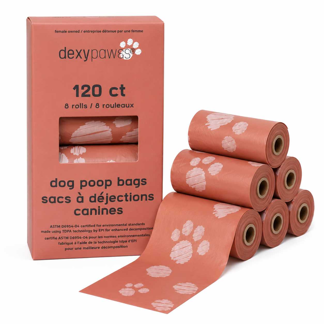 Dexypaws Brown Dog Poop Bags – 120 Count