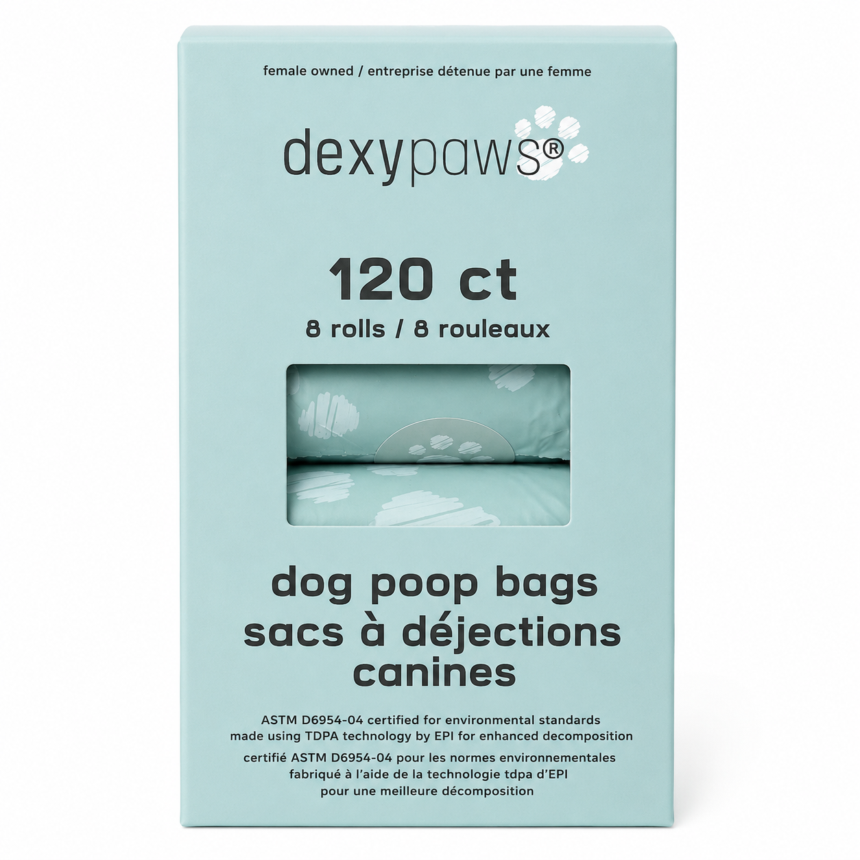 Dexypaws Sage Green Dog Poop Bags – 120 Count