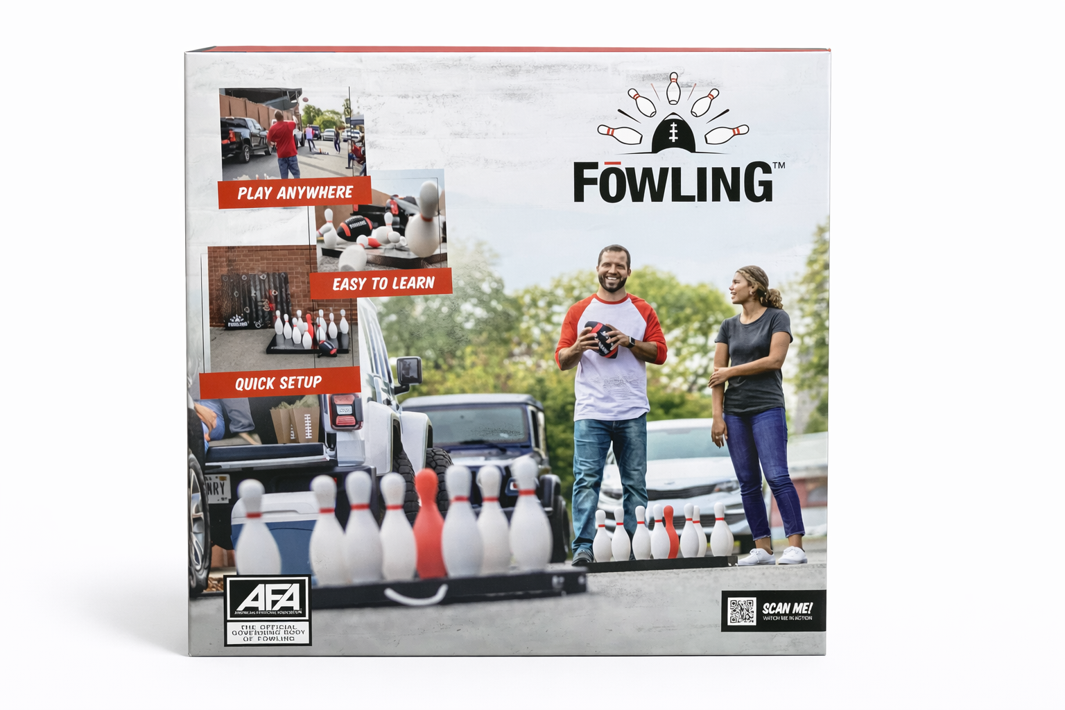 Fowling Game Set – Backyard Bowling Football Game with Pins & Ball