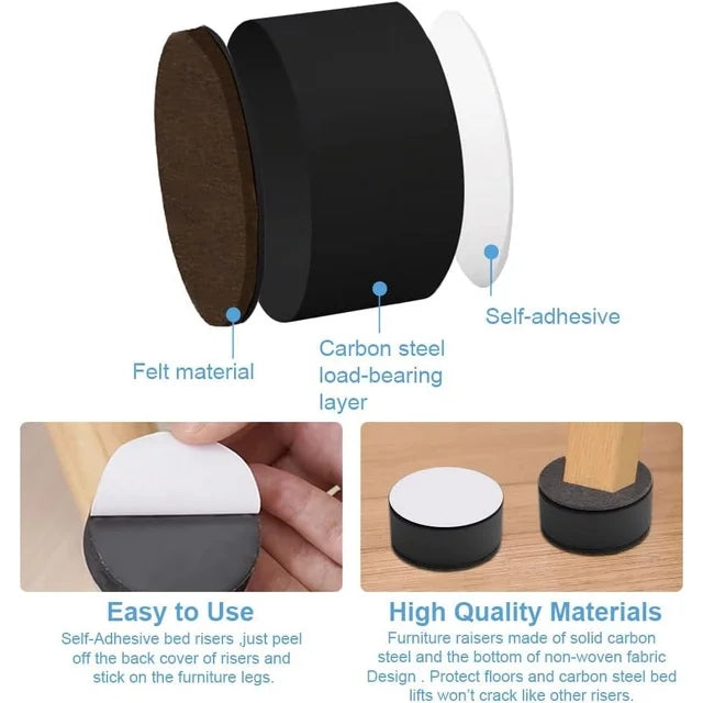 Furniture Leg Floor Protectors with Felt Pads – Heavy-Duty Chair & Table Leg Caps | Anti-Scratch Floor Protectors (Bulk Pack) 32pcs