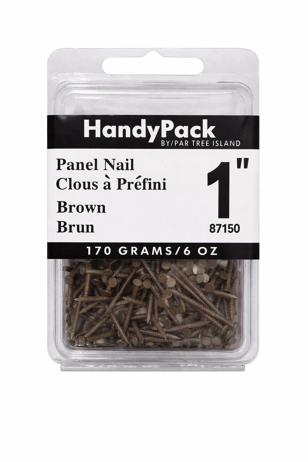 HandyPack 1” White Panel Nails – 170g (6 oz) Finishing Nails for Trim & Molding