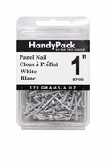 HandyPack 1” White Panel Nails – 170g (6 oz) Finishing Nails for Trim & Molding