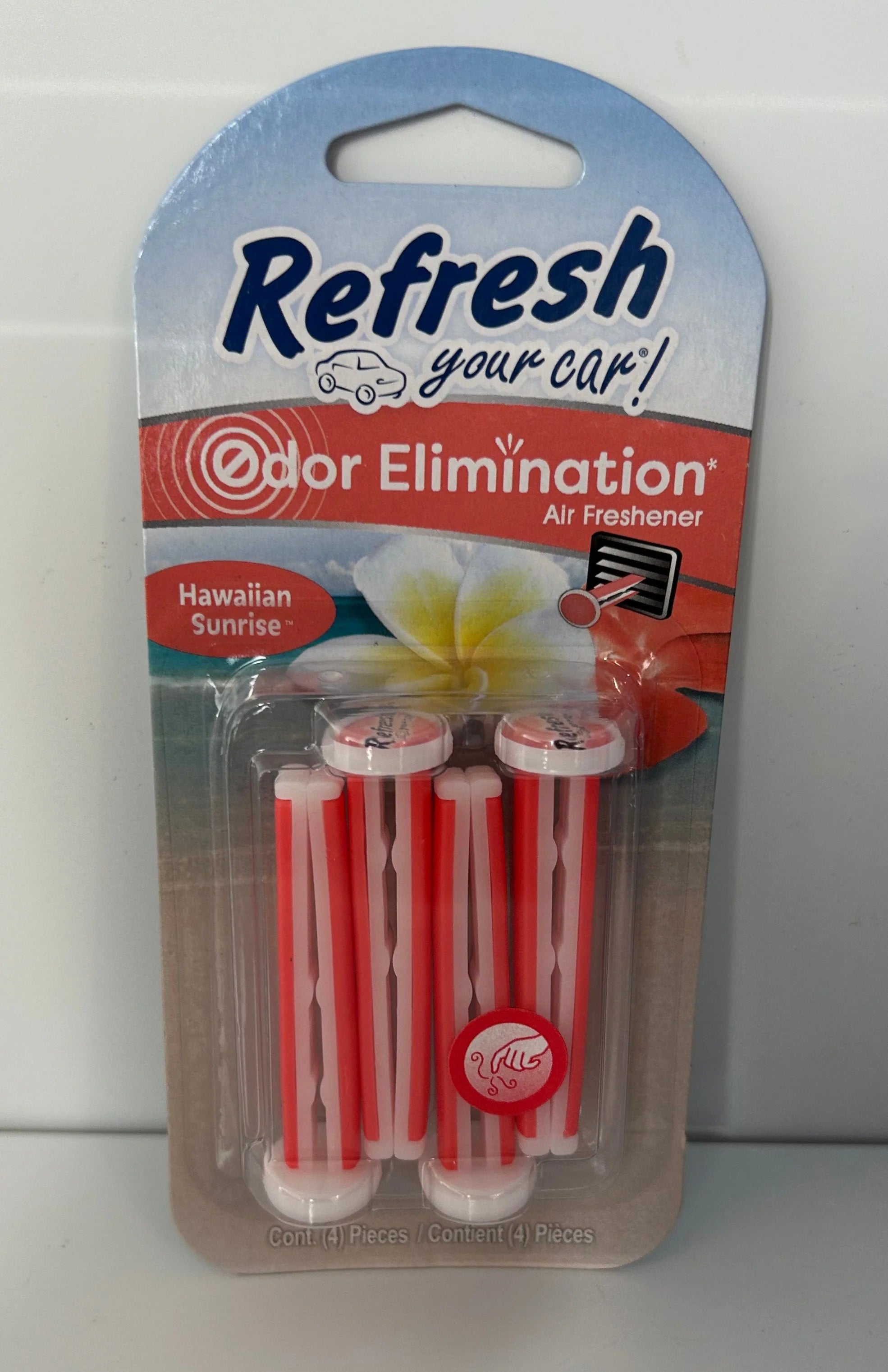 Car Vent Air Freshener – Odor Elimination Clips (Hawaiian Sunrise Scent) – Long Lasting Car Fragrance, Easy Clip-On Design