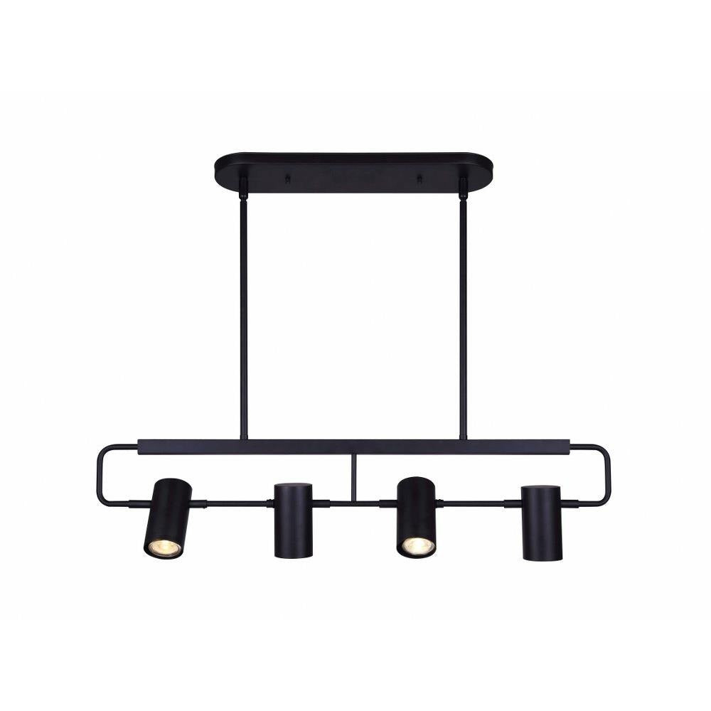 Canarm LEAL 4-Light Track Light – Brushed Nickel Directional Ceiling Lighting with Adjustable Heads