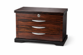 Luxury Wooden Jewelry Box Organizer – Lockable Storage Chest with 3 Drawers & Elegant Wood Grain Finish