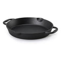 Navaris Cast Iron Skillet – 12" (30cm) Pre-Seasoned Frying Pan with Double Handles & Pour Spouts for Oven, Stovetop, Grill & Campfire