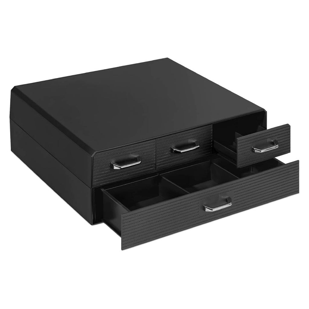 Navaris Coffee Pod Holder with 4 Drawers – 2-Tier Coffee Capsule Storage Organizer Compatible with Nespresso, K-Cups, CBTL & Verismo – Black