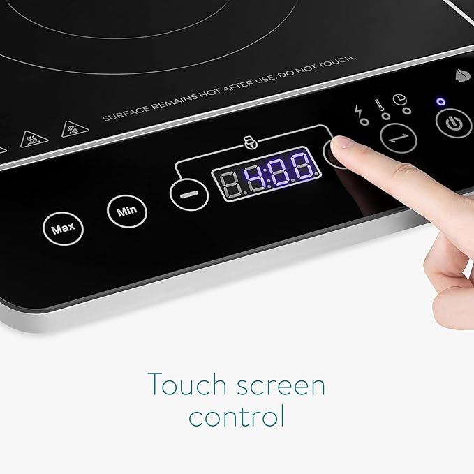 Navaris Double Induction Cooker – 1800W Portable Dual Induction Cooktop | 120V Electric Burner