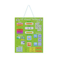 Navaris Kids Magnetic Calendar - Educational Learning Wall Board for Children with Weather, Date, Month, Day & Season Activities - Green