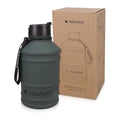 Navaris Stainless Steel Water Bottle 75oz (2.2L) – Large Single-Wall Metal Sports Bottle for Gym, Camping & Outdoor Activities – Anthracite