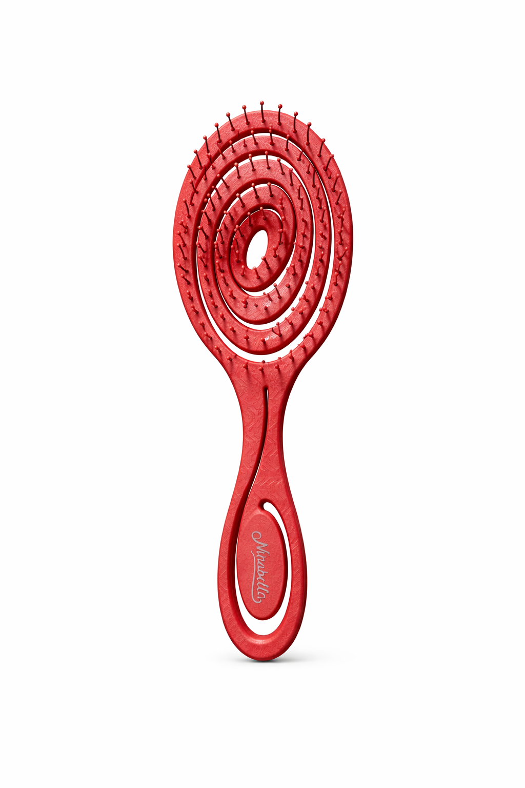Ninabella Bio Hair Brush with Spiral Design – Detangling Brush, Eco-Friendly Bioplastic (Lime Green)