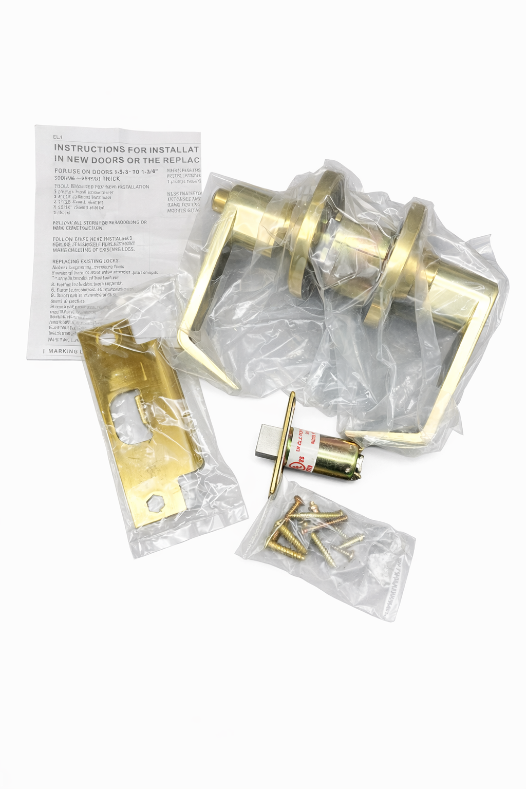 Restroom/Privacy Door Lockset – Interior Lever Handle Lock for Bedroom & Bathroom Doors