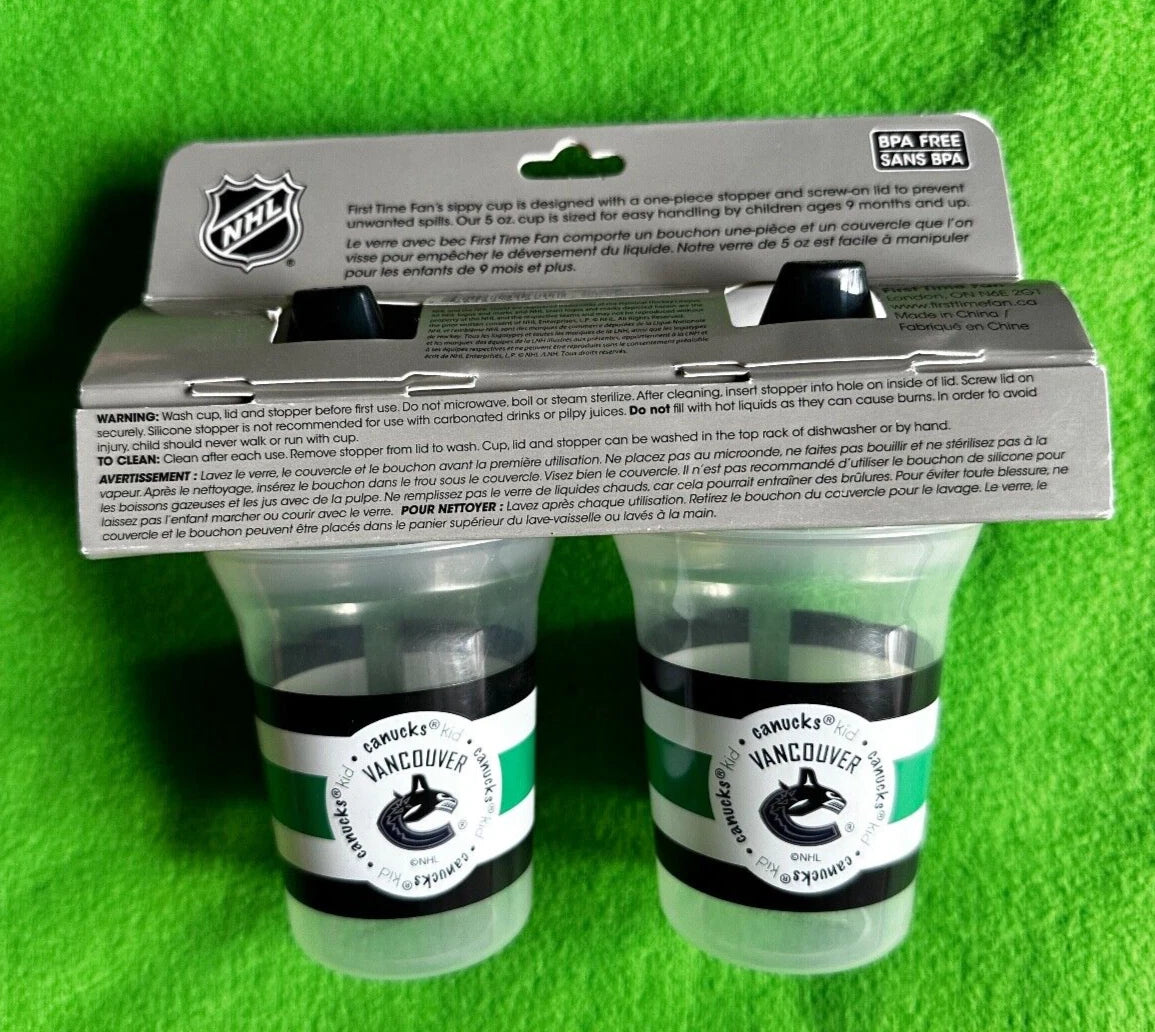 NHL Pittsburgh Penguins Kids Spill-Proof Sippy Cups – BPA Free, 2-Pack (NHL-024-PIT-SIP-2Pk)