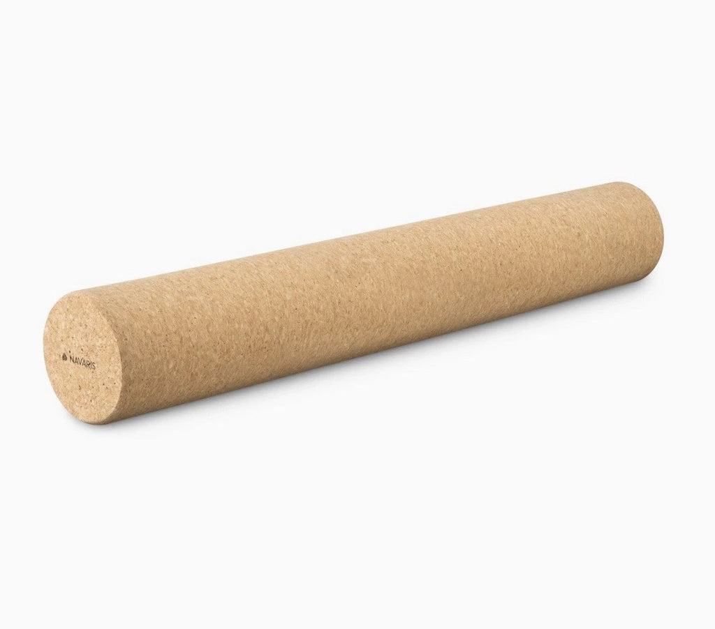 Navaris Cork Roller Large 4" x 24" – Natural Cork Fitness & Yoga Roller for Muscle Recovery, Mobility & Stretching