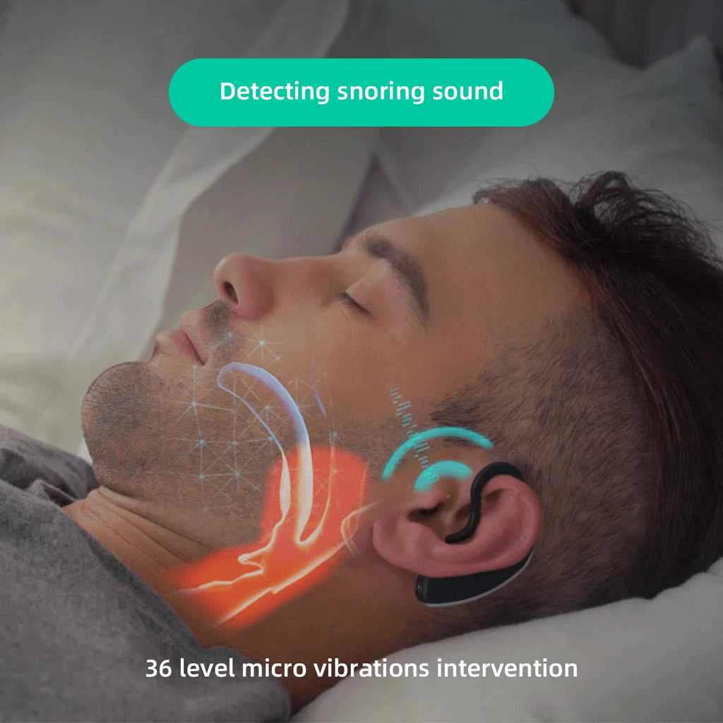 Snore Circle E4 Smart Snore Earset – Anti-Snoring Device with Vibration Technology & Sleep Tracking