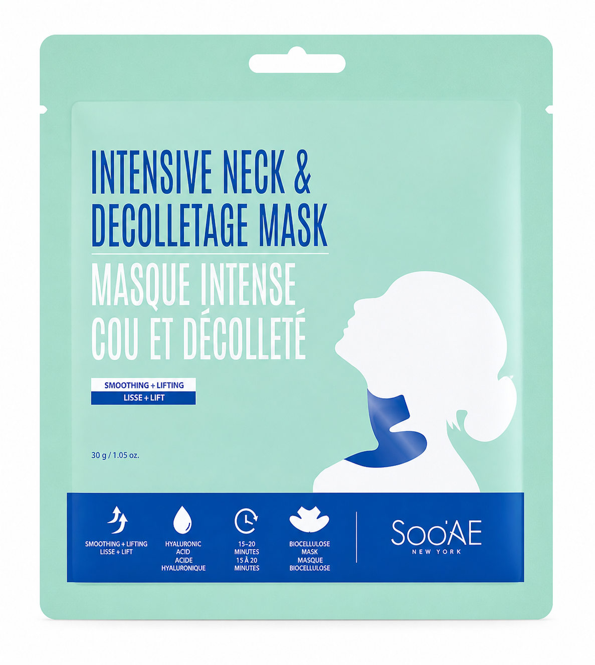SooAE Intensive Neck & Décolletage Mask – Smoothing & Lifting Treatment (30 g / 1.05 oz)