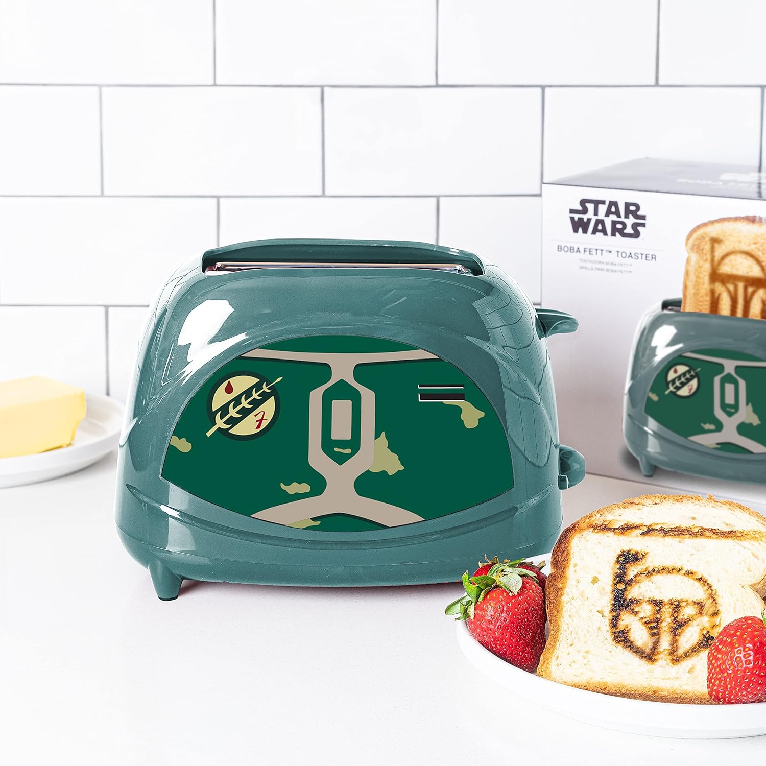 Star Wars Boba Fett Toaster – 2-Slice Electric Toaster with Toast Imprint | Disney Licensed