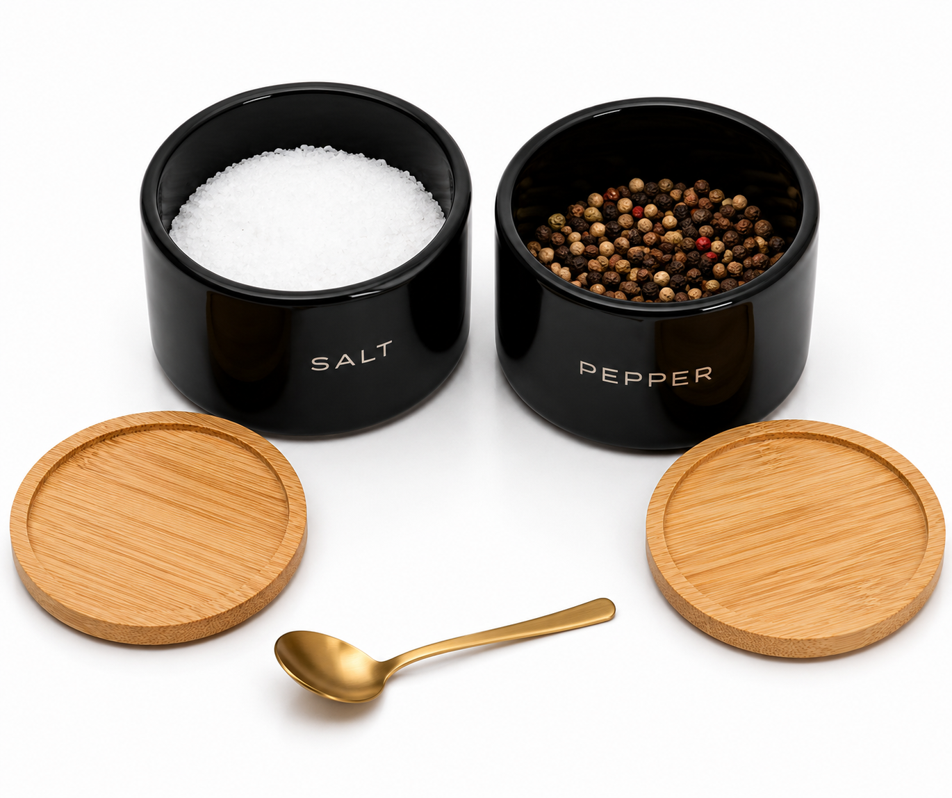stylehunters-3-piece-stackable-ceramic-salt-pepper-jar-set-black