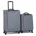 Swiss Mobility YYZ Collection 6-Piece Luggage Set – Carry-On & Large Suitcases with Packing Cubes & Neck Pillow (Black)