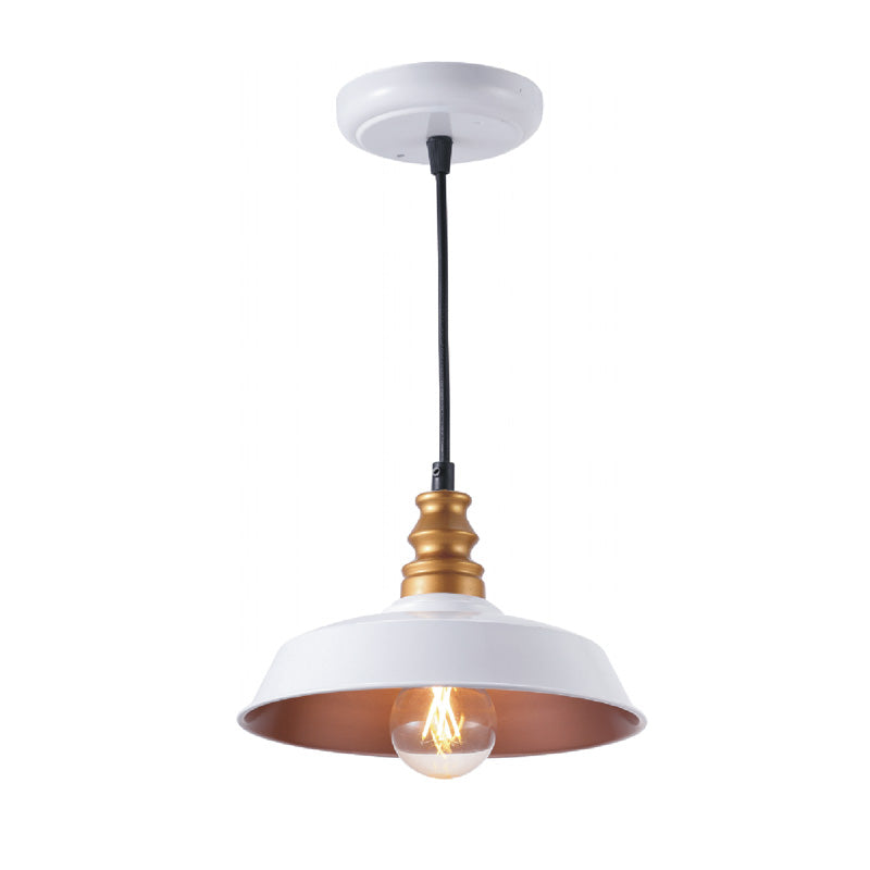 Sylvania Greenwich White & Copper Ceiling Mount Light with A19 Bulb Included