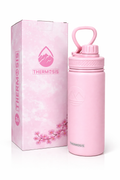 Thermosis 24 oz Insulated Stainless Steel Water Bottle with Carry Loop – Pink