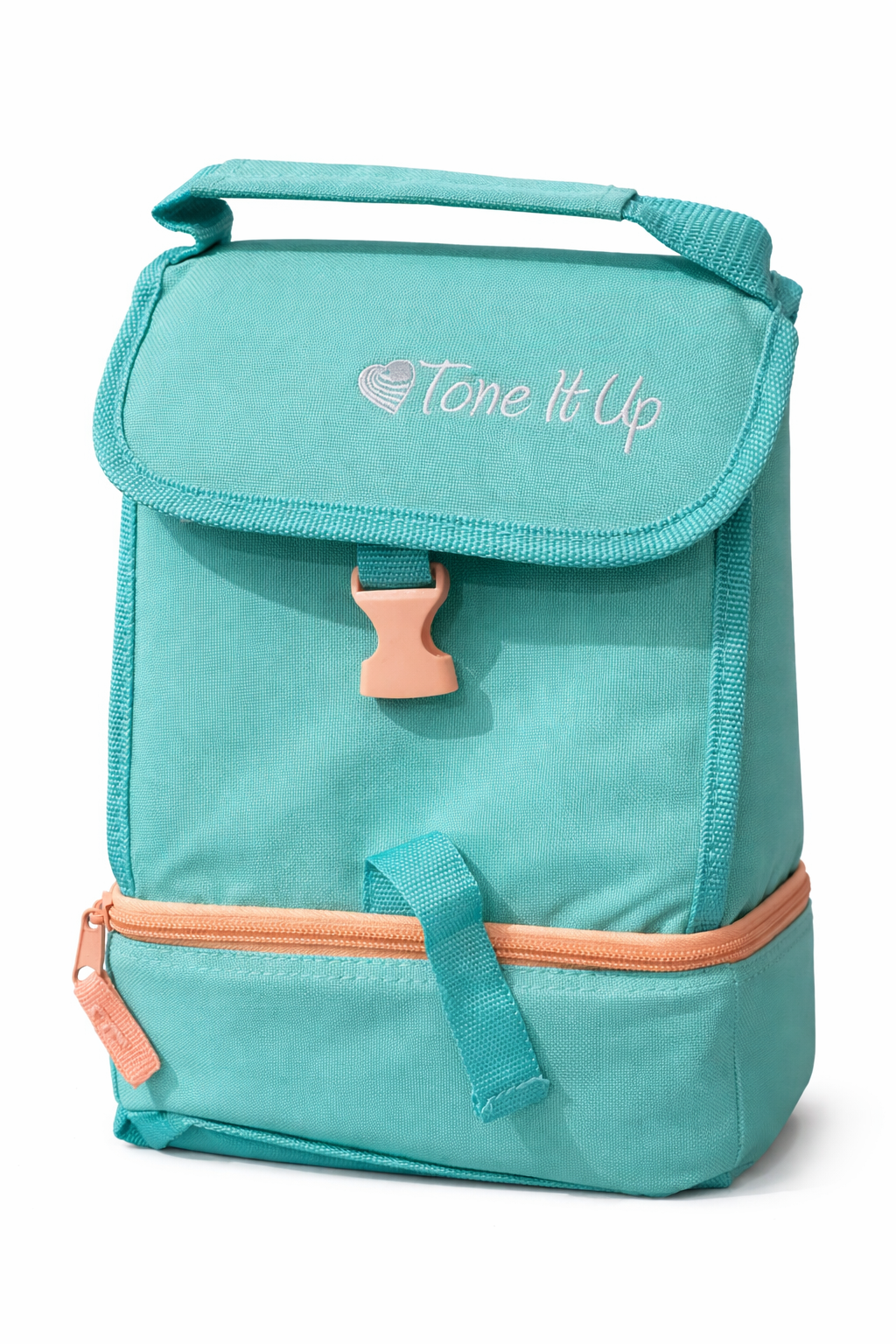Tone It Up Insulated Lunch Bag – Portable Cooler Tote with Zipper Pocket (Mint Green)