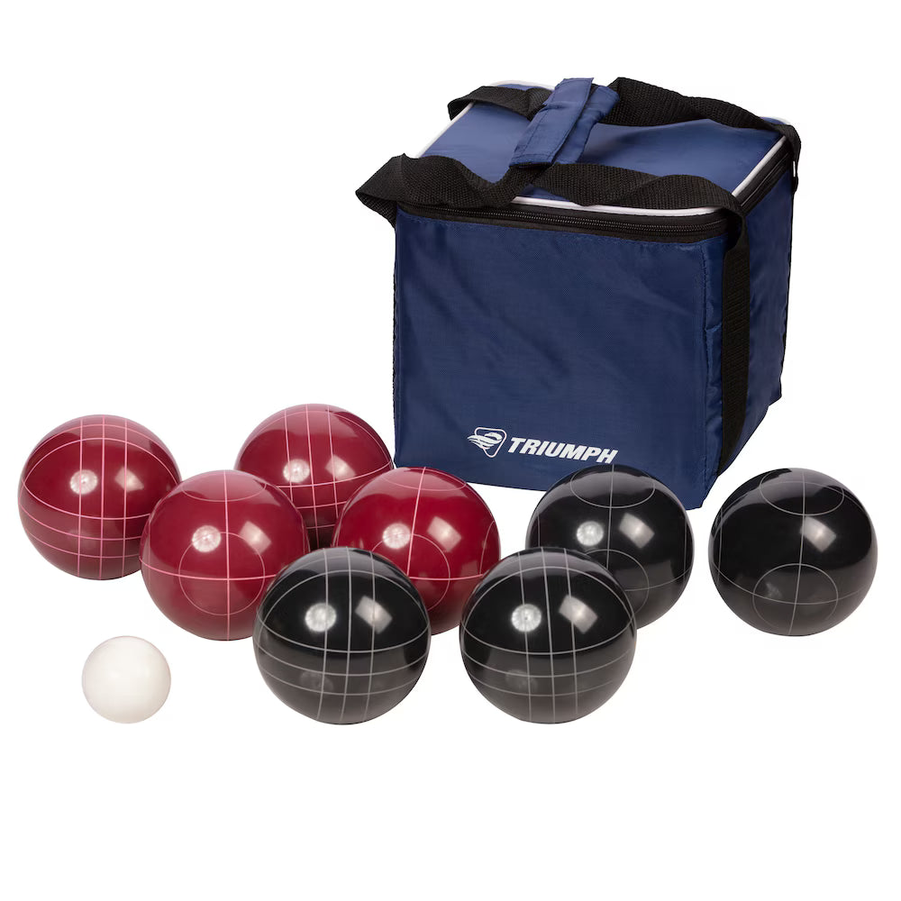 Triumph Patriotic Bocce Ball Set – Outdoor Lawn Game with Carry Bag, Pallino & Measuring Rope