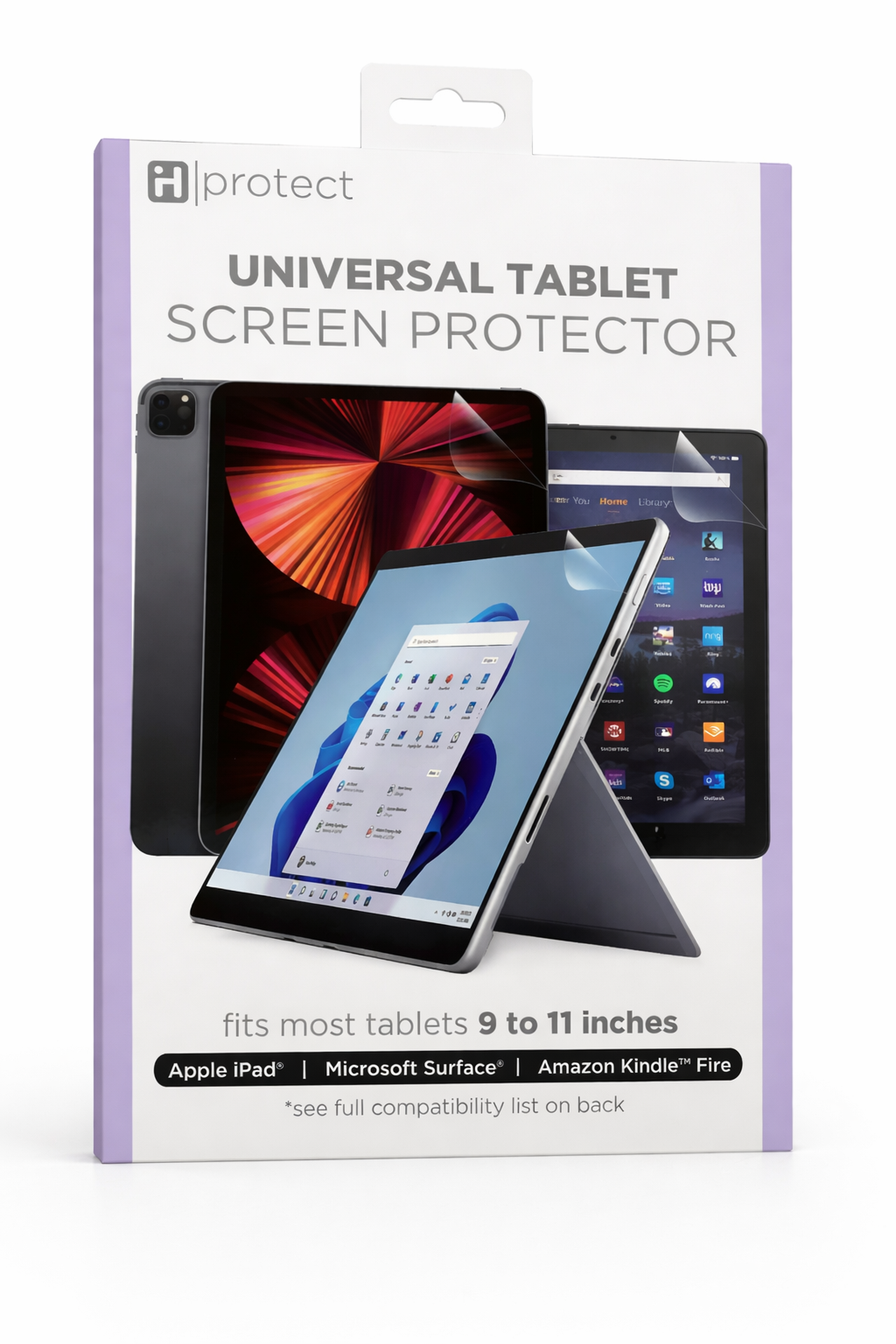 Universal Tablet Screen Protector (9-11 Inch) – Clear Protective Film for iPad, Surface & Kindle Fire