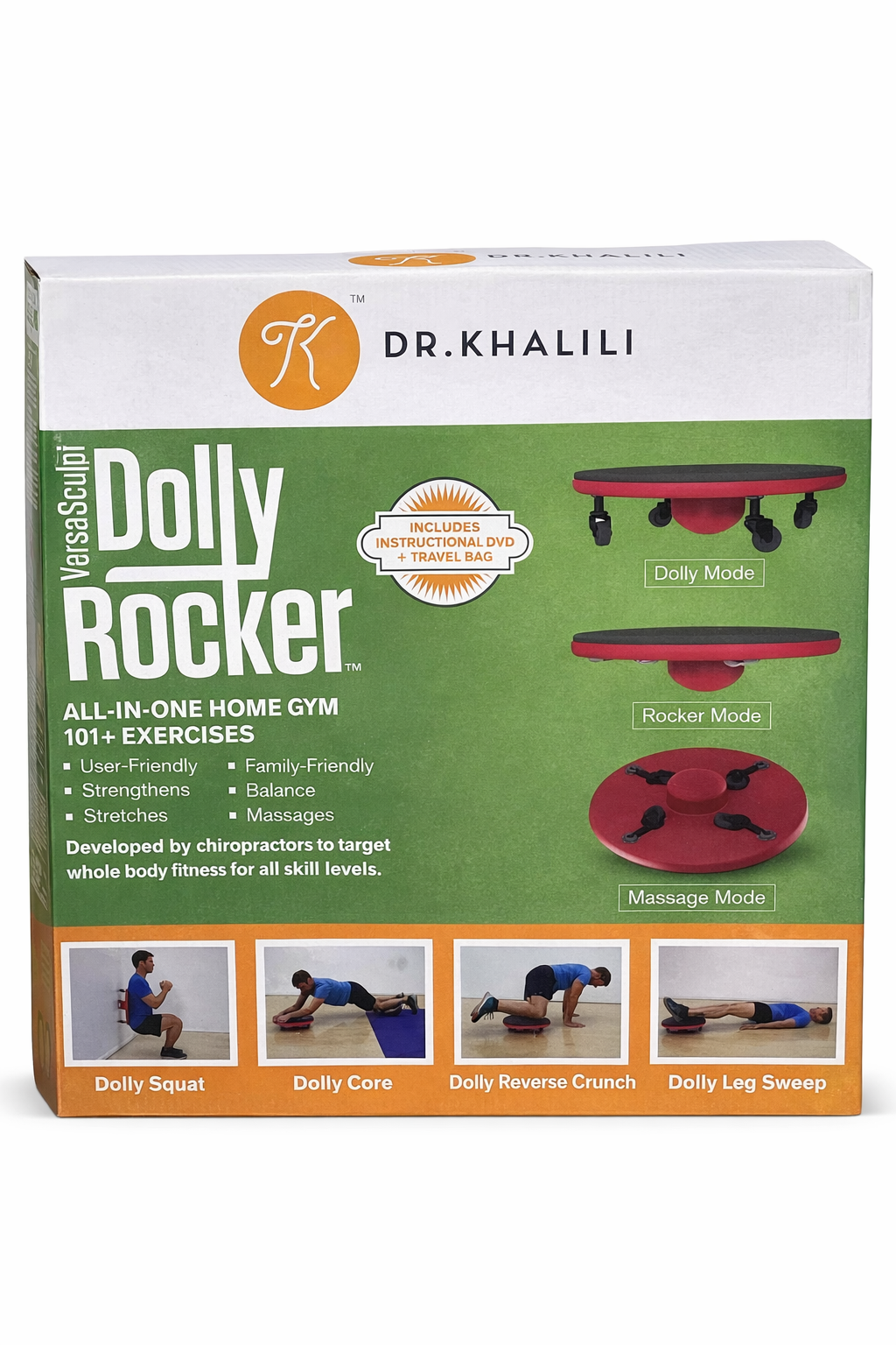 VersaSculpt Dolly Rocker Fitness Board – 3-in-1 Home Gym Trainer | Core, Balance & Strength Workout (101+ Exercises)
