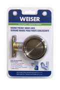 Weiser Round Pocket Door Lock – Hall & Closet Sliding Door Lock, Easy Install, Adjustable Fit