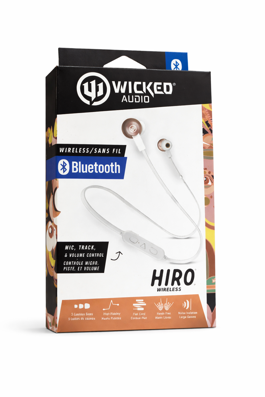 Wicked Audio Hiro Wireless Bluetooth Earbuds with Mic, Volume & Track Control – Noise Isolation